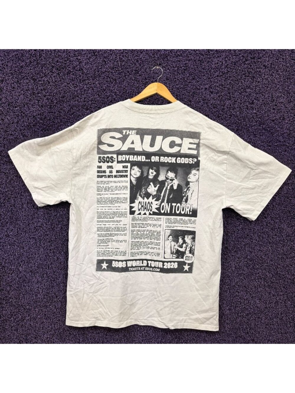 5 Seconds of Summer Everyones A Star The Sauce Tour T-Shirt Size XXL